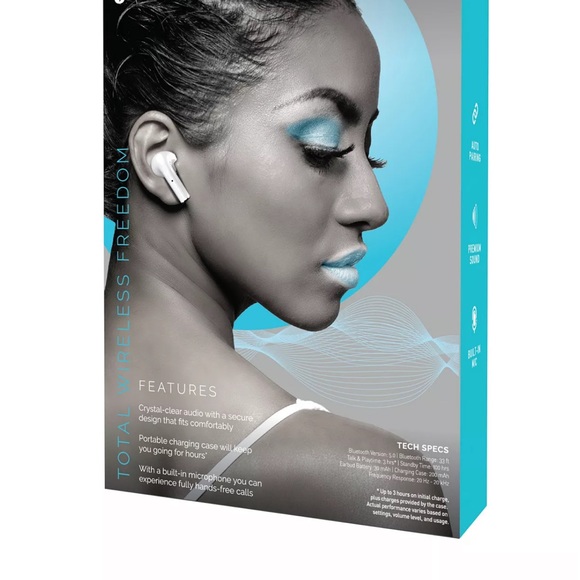 NWT ART+SOUND True Wireless Earbuds COLOR:  WHITE - Picture 3 of 5